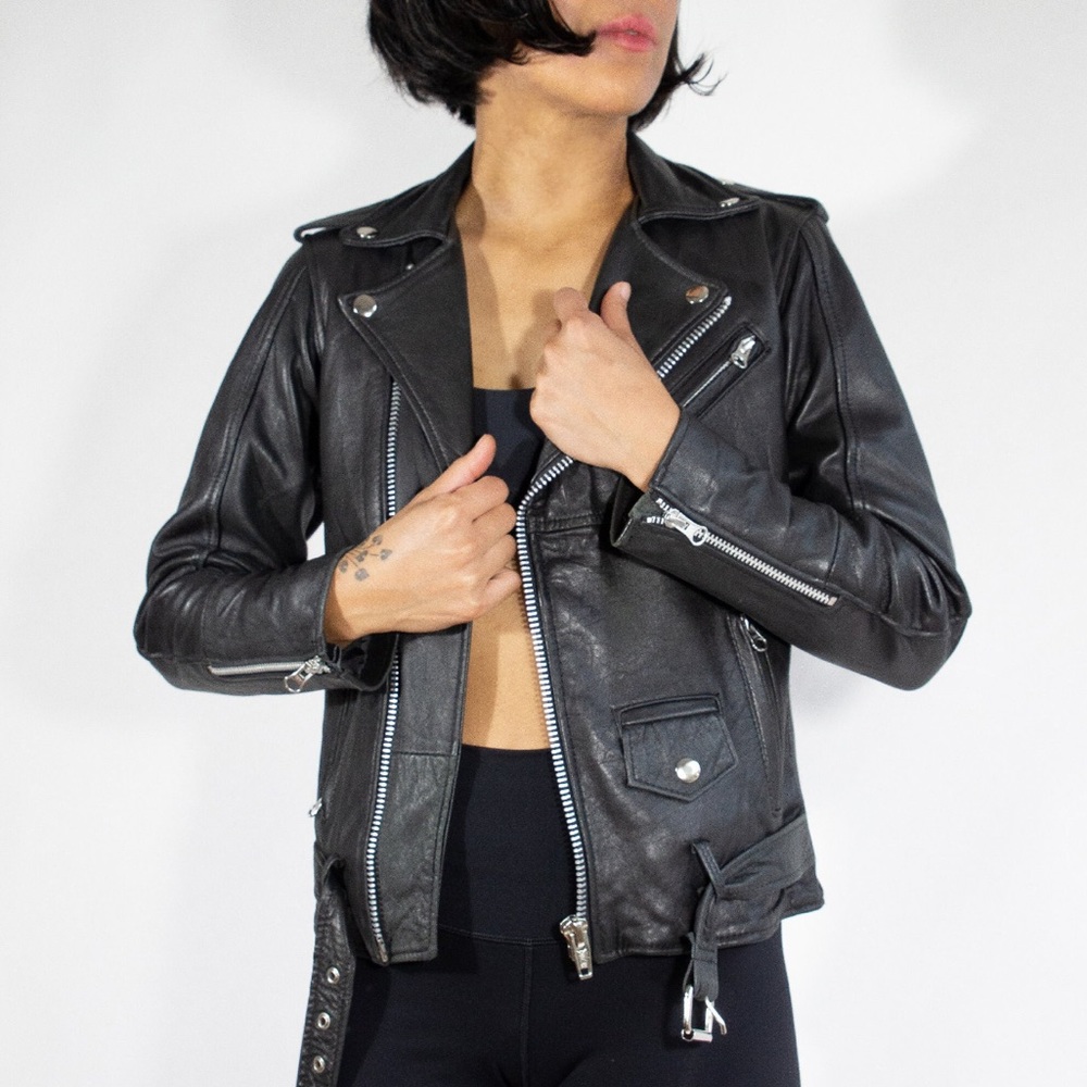 Pelé Che Coco reworked leather motorcycle jacket